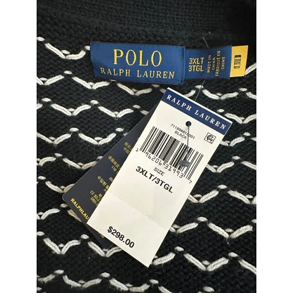 NWT Polo Ralph Lauren Snowflake Cotton-Cashmere Cardigan 3XLT